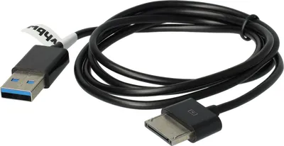 Produktbild von vhbw USB-Kabel kompatibel mit Asus Transformer Pad Infinity TF701 Tablet - Datenkabel 2in1 Ladekabel, 100cm Schwarz
