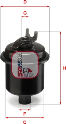 Produktbild von Kraftstofffilter SOFIMA S 1621 B für HONDA CIVIC VI Hatchback (EJ, EK) Filtereinsatz