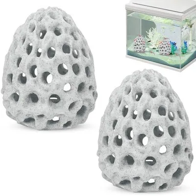 Produktbild von Garnelen-Versteck, nachhaltig – Aquarium-Höhle – Versteck für Kampffische – Dekoration für Garnelen – Fischhöhle mit Saugnapf – Versteckplatz für Fische