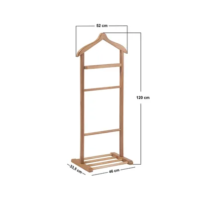 Immagine prodotto di Skye Decor, Beta v2 - Walnut, servomuto, noce, 100% LEGNO MASSICCIO, 33,5 x 46 x 120 cm