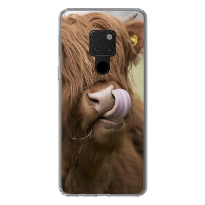 Produktbild von MuchoWow® Handyhülle Schutzhülle Hülle für Huawei P40 Lite Schottischer Highlander - Braun - Tiere Silikon Softcase Handy Hülle - Handy