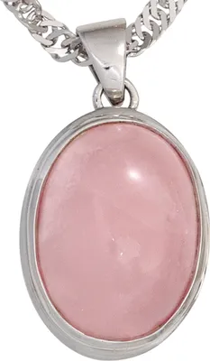 Produktbild von JOBO Anhänger 925 Sterling Silber rhodiniert 1 Rosenquarz