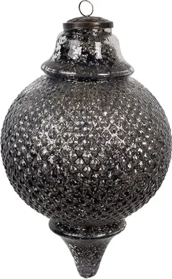 Immagine prodotto di Guaina natalizia Clayre & Eef Ø 16x27 cm in vetro nero