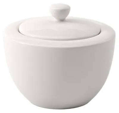 Produktbild von Villeroy & Boch For Me Zuckerdose, klassischer Zuckertopf mit Deckel für Zucker aus Premium Porzellan, spülmaschinengeeignet, 300 ml
