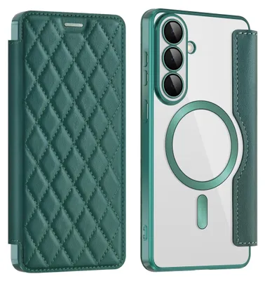 Produktbild von Handy Hülle MagSafe für Samsung Galaxy S26 Plus RFID Schutz Rhombus Grün