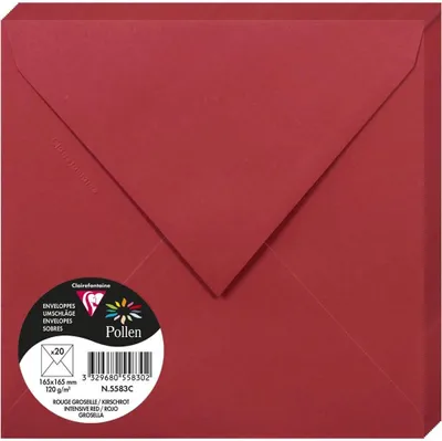 Obrázek produktu pro Clairefontaine 5583C, Červená, 120 g/m², 165 mm, 165 mm, Forest Stewardship Council (FSC), Francie