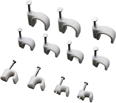 Produktbild von Famanu Kabelclips - Kabelklemmen für feste Befestigung - 6 mm - Weiß