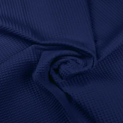 Produktbild von Baumwoll-Waffelstoff marineblau