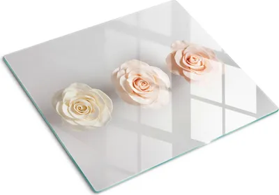 Imagen del producto de Placa de protección de vidrio – Cubierta para placa de cocina – Cubierta para placa de inducción – 60x52 cm – Limpieza fácil – Vidrio templado – Color rosa
