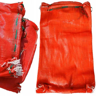 Zdjęcie produktu dla Worek raszlowy czerwony 60x90 cm 30-35 kg 100 sztuk