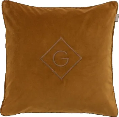 Produktbild von GANT Velvet G Zierkissen 50X50 Farbe Suede Brown Größe 50x50
