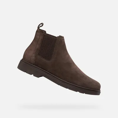 Image de Bottines Chelsea pour homme Geox, couleur marron foncé, modèle Spherica EC1, taille 45