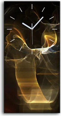 Produktbild von Küche Wohnzimmer Wand Leinwand Uhr 30x60 digitales fraktales Kunst - weiße Hände