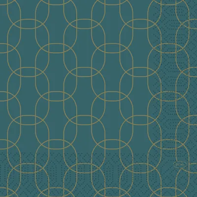 Produktbild von Duni Servietten Golden Deco 33x33cm 3 lagig 50er