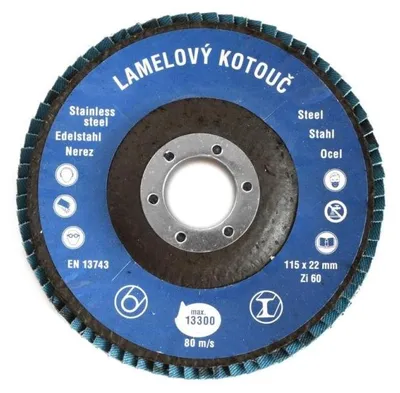 Productafbeelding van Slijpschijf Molatrade Lamellenslijpschijf O115 x 22 mm - P60 - Zirkon Klasik