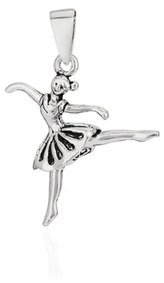 Produktbild von NKlaus Ballerina-Tänzerin-Kettenanhänger, 925 Silber, Amulett, 20x18mm