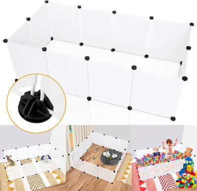 Obrázek produktu pro SWANEW klec pro malá zvířata venkovní výběh 145x75x45cm DIY klec pro morčata ohrádka pro štěňata výběh pro králíky bouda