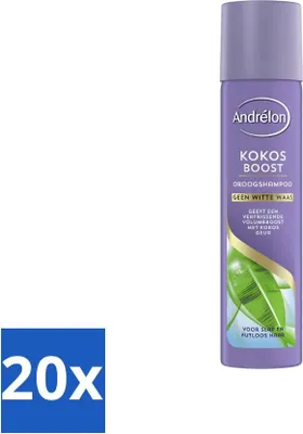 Immagine prodotto di Andrélon Dry Shampoo Coconut Boost 245 ml - Confezione risparmio - 20 pezzi