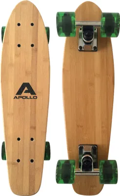 Produktbild von Apollo Fancy Skateboard, Vintage Mini Cruiser | Komplett, 22.5inch | Mini-Board mit Holz Deck | Mini Skateboard mit und ohne LED Wheels | Skateboard Kinder ab 8 Jahre Altersempfehlung - Classic Green