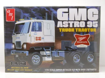 Produktbild von GMC Astro 95 Semi Tractor Zugmaschine Miller Beer Kunststoffbausatz Modellauto 1:25 AMT