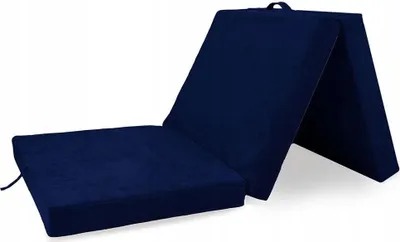 Image de Matelas pliant Matelas pliant pour invités Matelas de voyage 195x80 cm bleu foncé