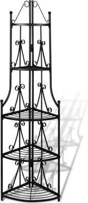 Produktbild von Pflanzentreppe Blumenregal Standregal Eckregal schwarz