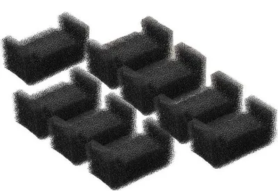 Image de 8 éponges filtrantes pour eau de chat remplaçables, 2 L, triple filtration, polypropylène