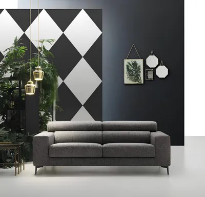 Produktbild von Moderne 3er Sitz Sofas Zimmer Möbel Grau Design Dreisitzer Couch Polster Sofa