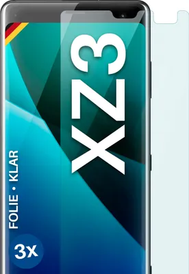 Produktbild von moex® 3x Schutzfolie kompatibel mit Sony Xperia XZ3 - Displayschutzfolie dünn Folie, Klar