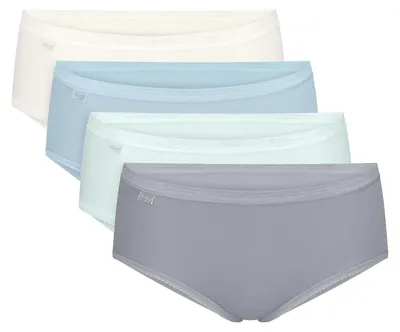 Produktbild von sloggi Damen Maxislip Originals Basic 4-Pack seabluelightcombination - Größe 36