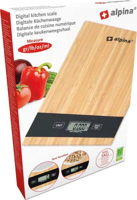 Obrázek produktu pro Waga kuchenna elektroniczna precyzyjna ALPINA 1g/5kg