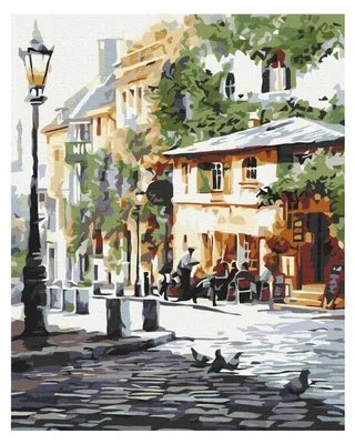 Obrázek produktu pro Malowanie po numerach Brushme 40x50 cm - Letnia Kawiarnia