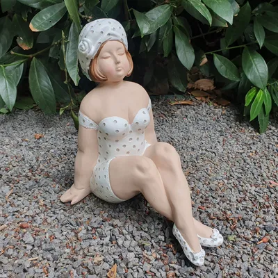 Immagine prodotto di Statua da giardino Sirena Statua 21 cm bianca