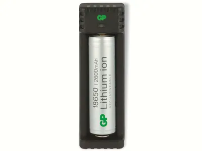 Zdjęcie produktu dla GP Batteries Lithium-ion lader L111, Litowo-jonowa (Li-Ion), Zabezpieczenie przeciw przeładowaniu, Przeładowanie, Krótkie spięcie, 1 szt., Baterie w zestawie