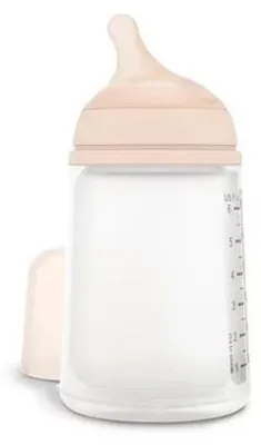 Suavinex Zero Zero Babyflasche, 270 ml, Sauger mit mittlerem Durchfluss