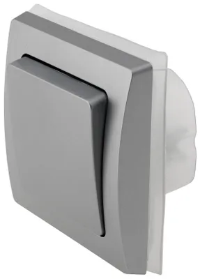 Produktbild von DELPHI Wechsel-Schalter IP44 250V/ 10A inkl. Rahmen UP silber
