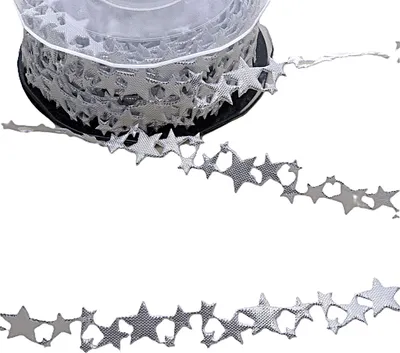 Produktbild von Sternchenbordüre Silber - SekleBo® - selbsthaftend -15 mm 9,1 m 94167-01