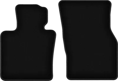 Image de Wielganizator Tapis avant de sol velours sur-mesure pour Mini Cooper F55 (2014-, 5 portes) noir, jeu 2 pièces, fixations