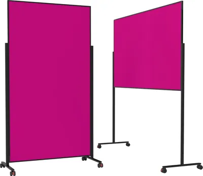 Zdjęcie produktu dla Magnetoplan 1181218 Tablica prezentacyjna VarioPin różowa, 180 x 100 cm, rama, czarna
