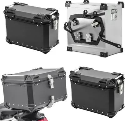 Produktbild von Motorrad Alukoffer # XW30 30 Liter Universal schwarz rechts + Seitenko