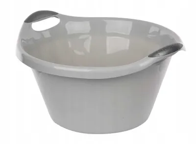 Zdjęcie produktu dla Duża plastikowa miska na pranie 15l 44 cm szara
