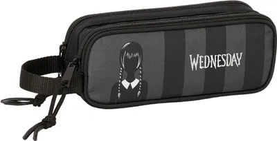 Produktbild von Zweifaches Mehrzweck-Etui Wednesday Schwarz 21 x 8 x 6 cm