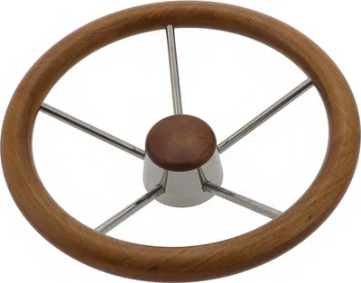 Produktbild von Steuerrad Bootslenkrad Teak Edelstahl 350 mm