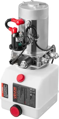 Produktbild von 4-Liter-Hydraulikaggregat, einfachwirkende Kippanhängerpumpe, 22 MPa maximaler Entlastungsdruck und 3,4 l/min Durchflussrate, 12-V-Gleichstrom-Hydraulikpumpe mit Metallbehälter zum Anheben von Kippanhängerfahrzeugen