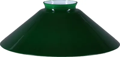 Produktbild von Schusterschirm Ø200mm Grün Lampenschirm rund m. Kragen Ersatzglas Lampenglas Vestaschirm Opalglas