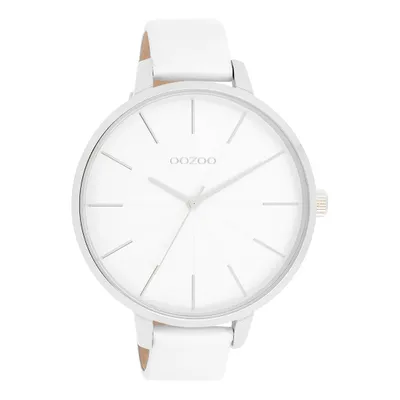 Image de Montre Oozoo blanc en cuir Timepieces femmes Montre à quartz analogique UOC11345