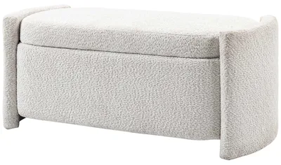 Produktbild von Sitzbank mit Stauraum Flurbank Schuhbank, gepolstert, 105 cm x 44 cm x 45,5 cm. Creme/Beige
