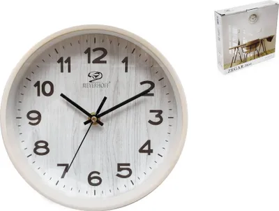 Zdjęcie produktu dla ZEGAR ŚCIENNY 20cm KWARCOWY 2w1 NA ŚCIANĘ STOJĄCY cichy czytelny okrągły