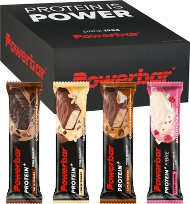 Produktbild von POWERBAR Protein Plus Low Sugar Multiflavour Box Eiweissriegel 16x 35 g