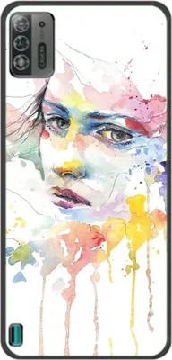 Produktbild von König Design Hülle kompatibel mit ZTE Blade A52 Lite Kunststoff Soft Handyhülle - Handy Case Frauengesicht